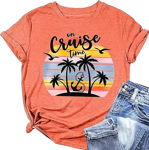 Hawaiian Shirts for Women Palm Trees Beach Graphic Tee Tops Summer Vacation Short Sleeve Tshirt Tops