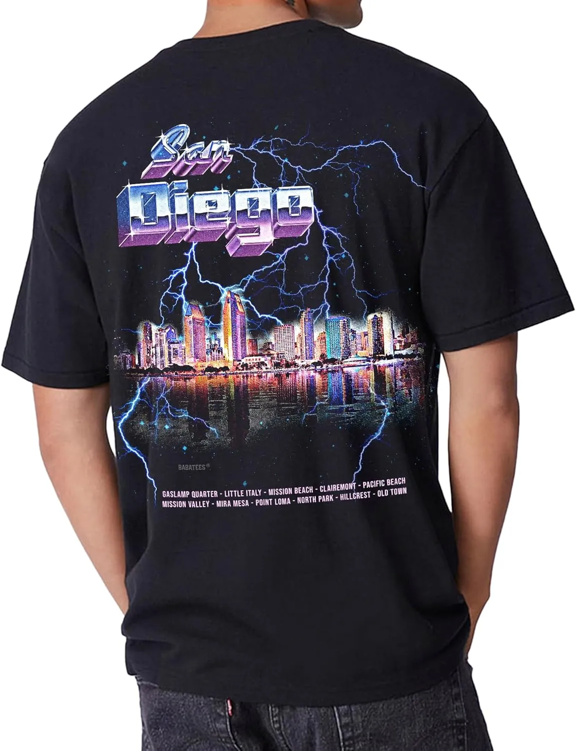 Heavyweight Black Band Tshirt 80s and 90s Heavy Metal Hair Band Tour Retro Synthwave Thick & Boxy Fit Vintage Back Print
