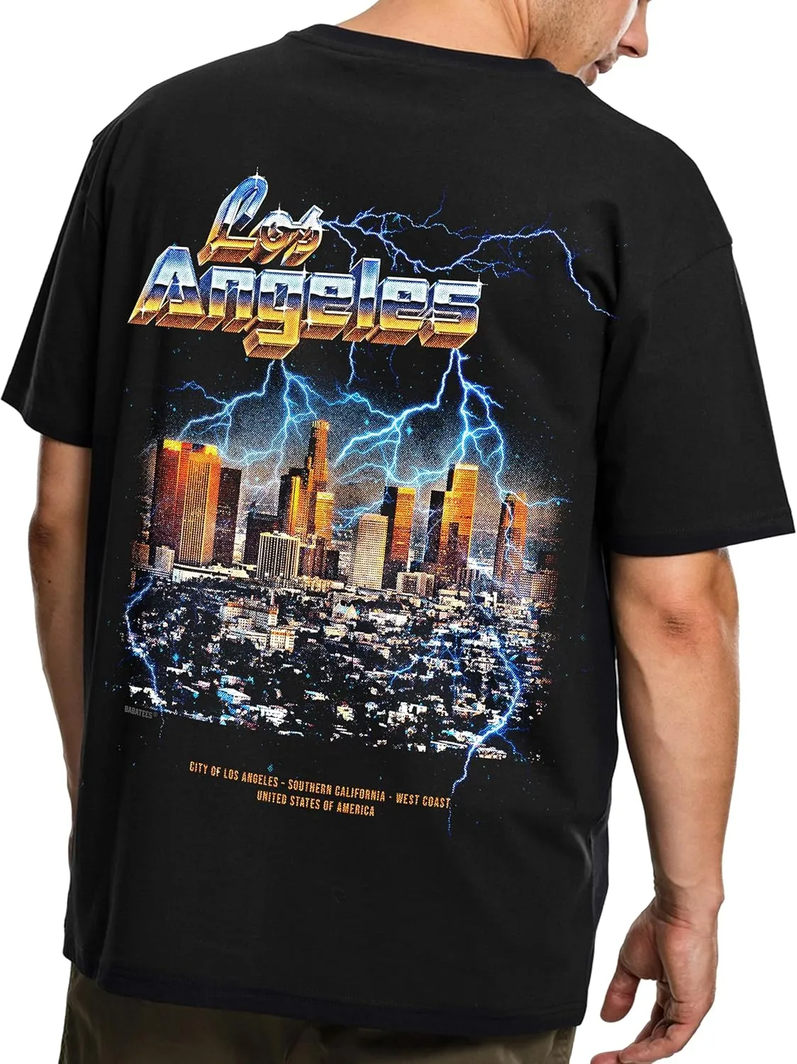 Heavyweight Black Band Tshirt 80s and 90s Heavy Metal Hair Band Tour Retro Synthwave Thick & Boxy Fit Vintage Back Print