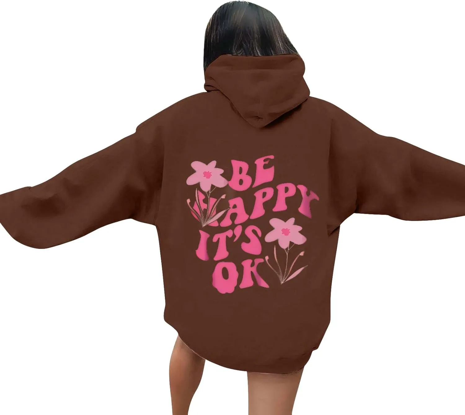 Hoodies for Women Plus Size Graphic Oversized Hooded Sweatshirts Casual Y2K Teen Girl Pullover Top Fall Clothes 2024