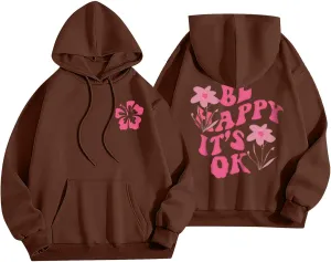 Hoodies for Women Plus Size Graphic Oversized Hooded Sweatshirts Casual Y2K Teen Girl Pullover Top Fall Clothes 2024