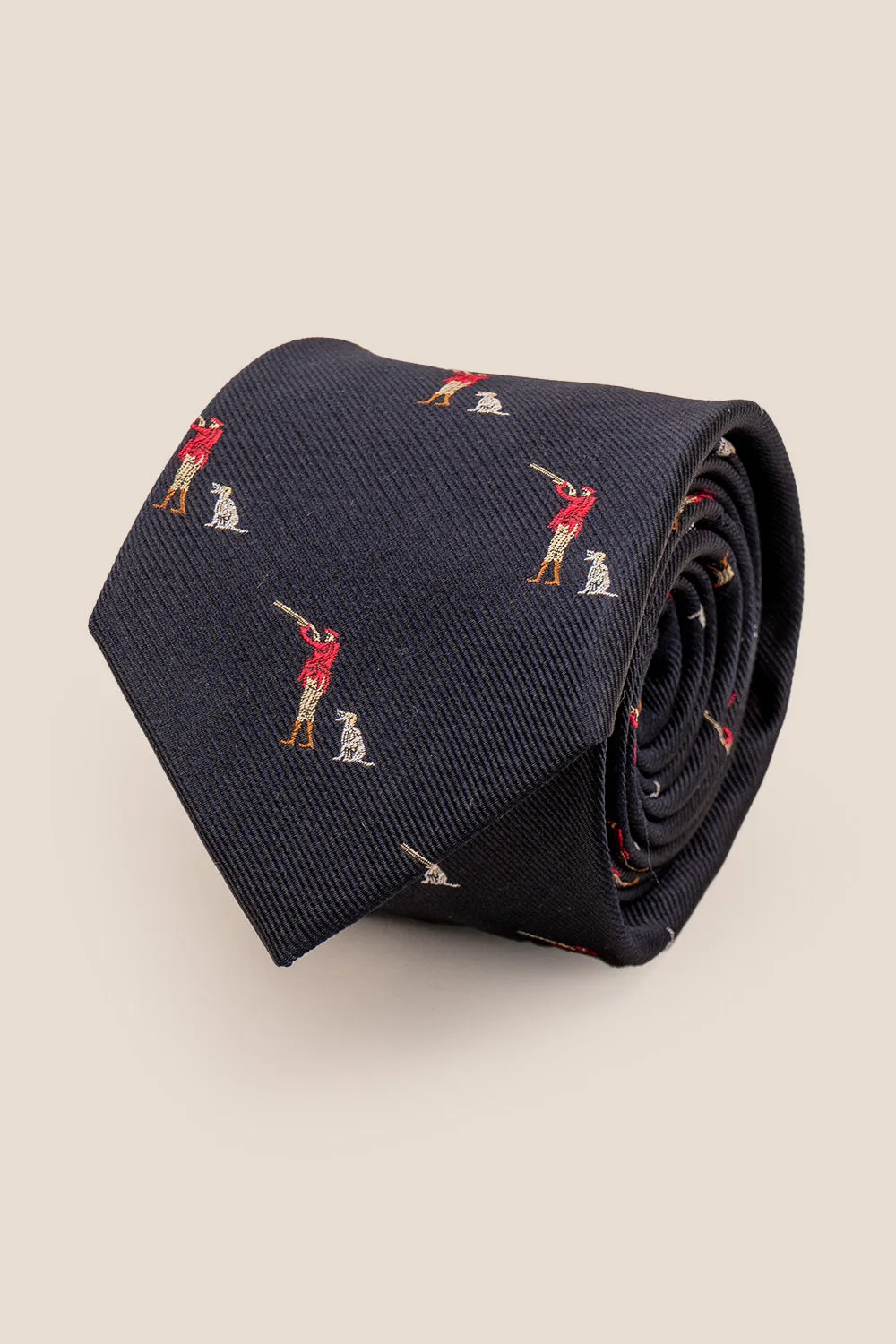 Hunting Navy Silk Tie