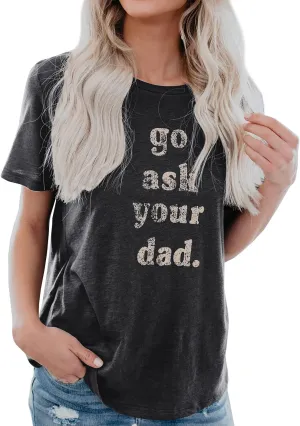 IRISGOD Womens Mom Shirt Summer Funny Short Sleeve Mommy Graphic Tees T-Shirts