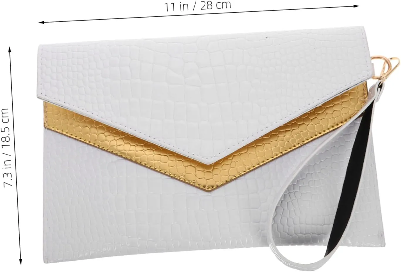 LIFKOME Simple Envelope Clutch Bag Vintage Pattern Casual Handheld Purse For Women Pu Wristlet Evening Bag For