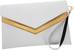 LIFKOME Simple Envelope Clutch Bag Vintage Pattern Casual Handheld Purse For Women Pu Wristlet Evening Bag For