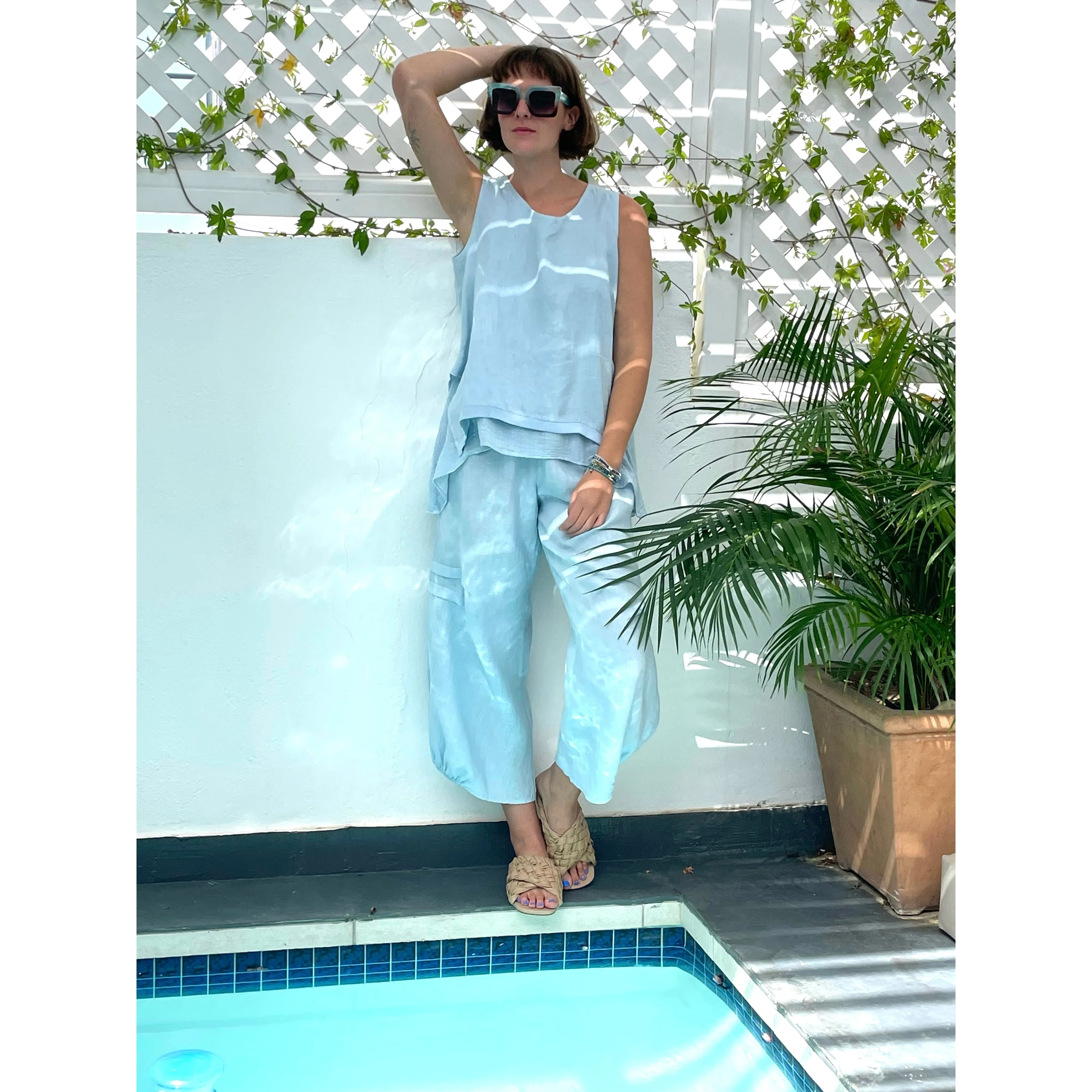 Linen Ankle-Length Pants