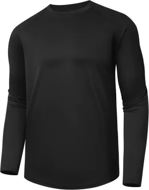 Long Sleeve Shirts for Men - Quick Dry Moisture Wicking Sun Protection UV UPF 50 Tee T Shirts for Fishing Workout Running