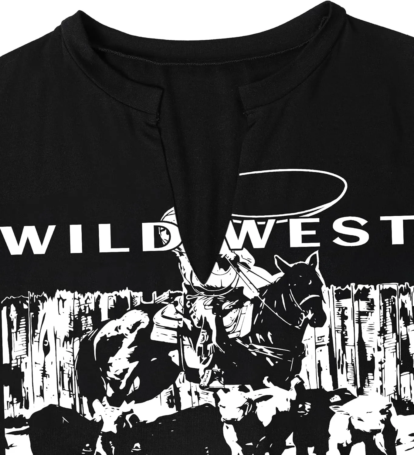 LovelyWholesale Womens Graphic Tees V Neck Short Sleeve T Shirt Loose Casual Summer Tops