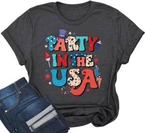 Loves Jesus and America Too Shirt USA Graphic Tees 4th of July Patriotic Independence Day Shirt
