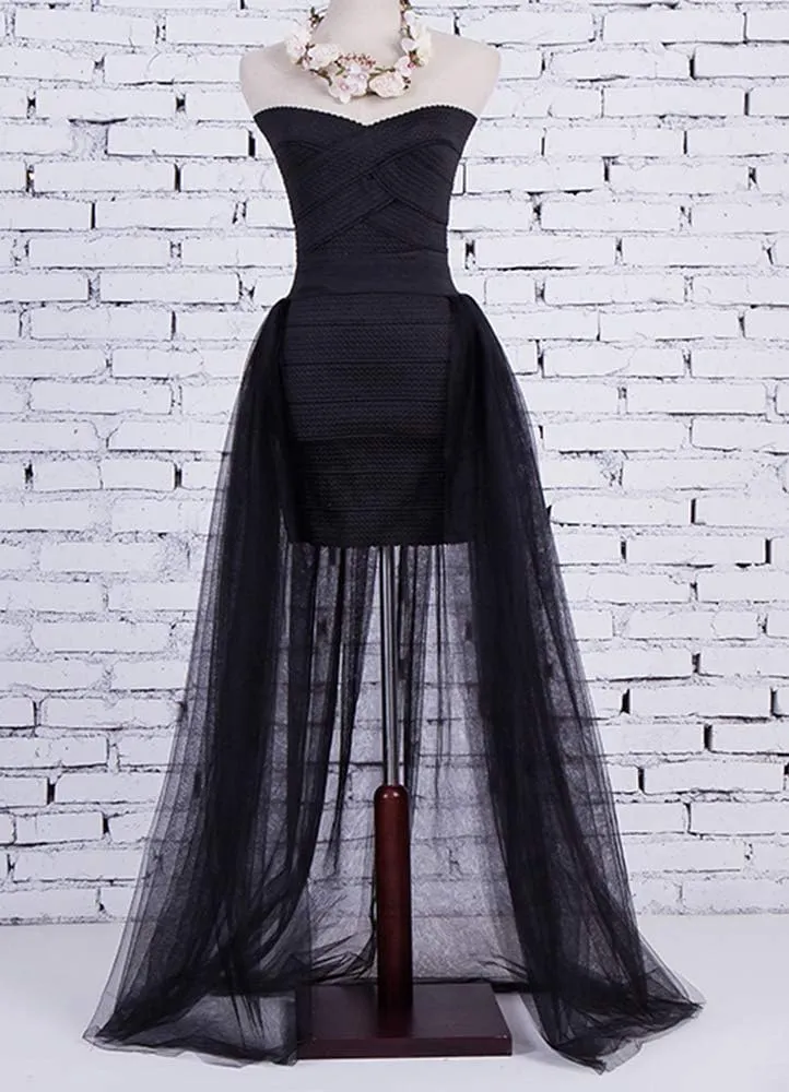 L'VOW Women's 4 Layers Overlay Long Tutu Tulle Dresses Floor Length Elastic Waist Bustle Skirt for Festival Party