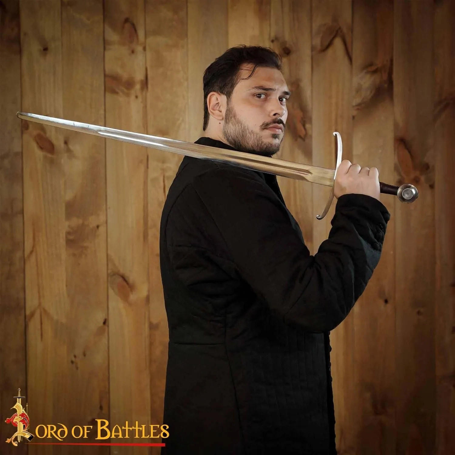 Medieval Gambeson Real Armor Quilted Gambeson with Buttoned Thick Padded Coat Canvas Cotton with Three Layers of Padding