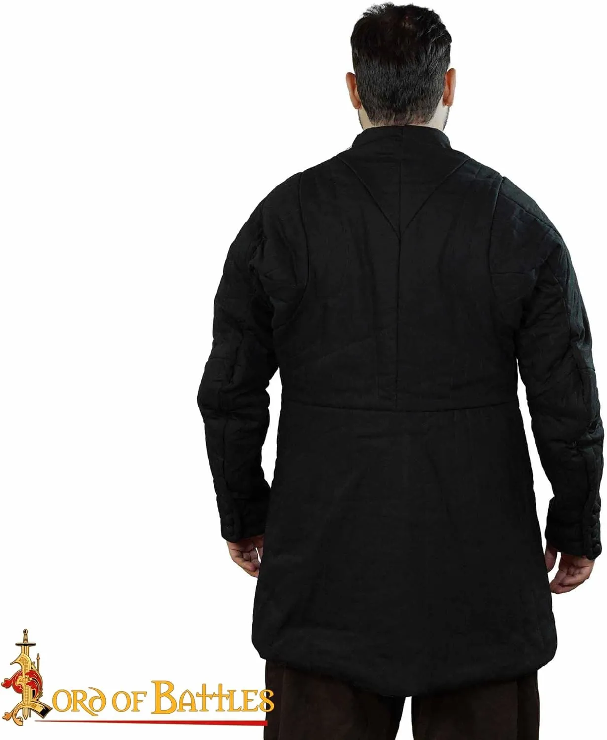 Medieval Gambeson Real Armor Quilted Gambeson with Buttoned Thick Padded Coat Canvas Cotton with Three Layers of Padding