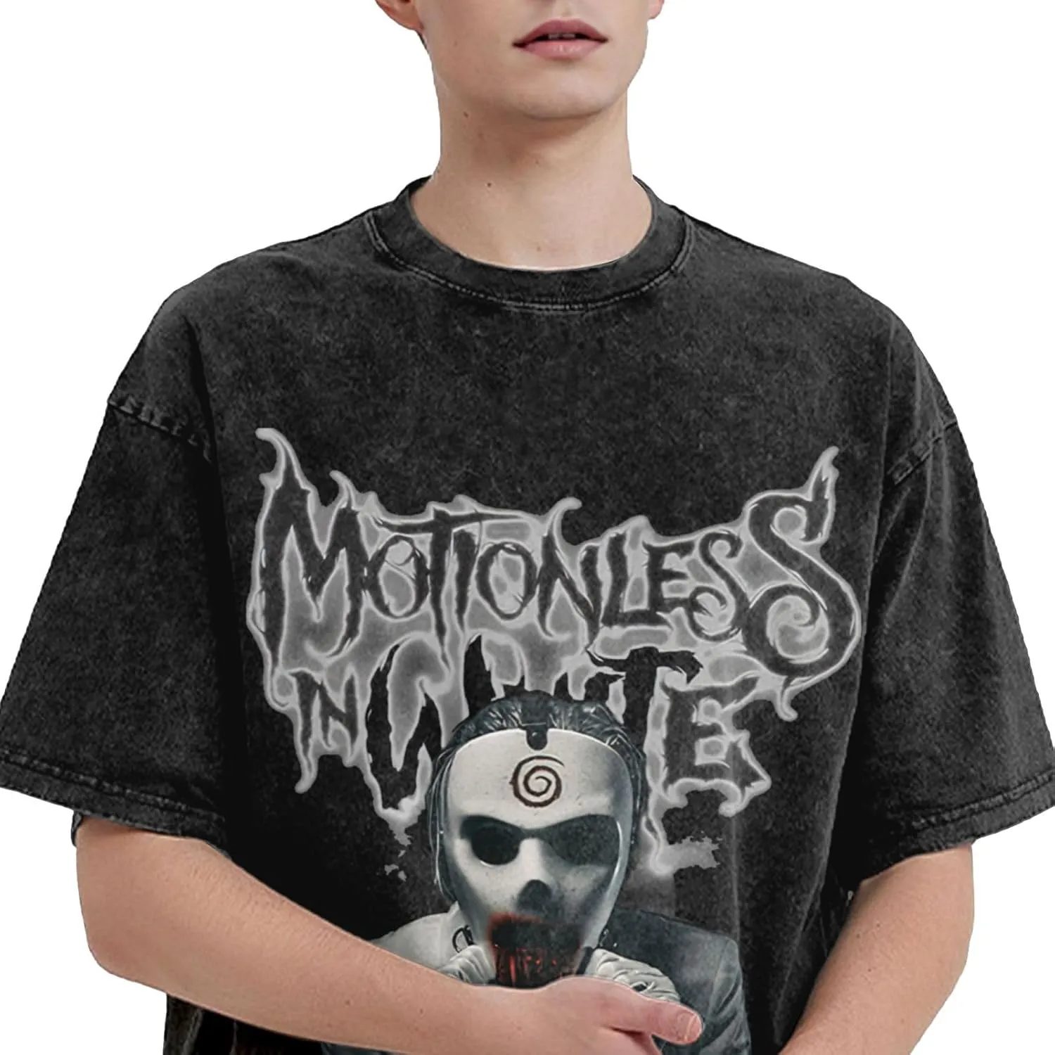 Men Vintage Oversized Drop Shoulder Fashion T Shirt Loose Wash Solid Tees Tops