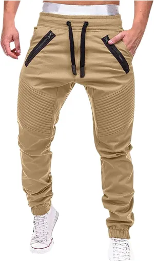 Mens Athletic Joggers Fashion Workout Pants Cargo Sweatpants Casual Sport Gym Loose Fit Trousers