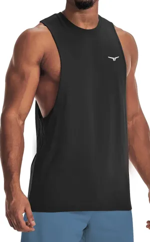 Men's Belief Drop Arm Tank Top Sleeveless Muscle T Shirts Gym Workout Stringers
