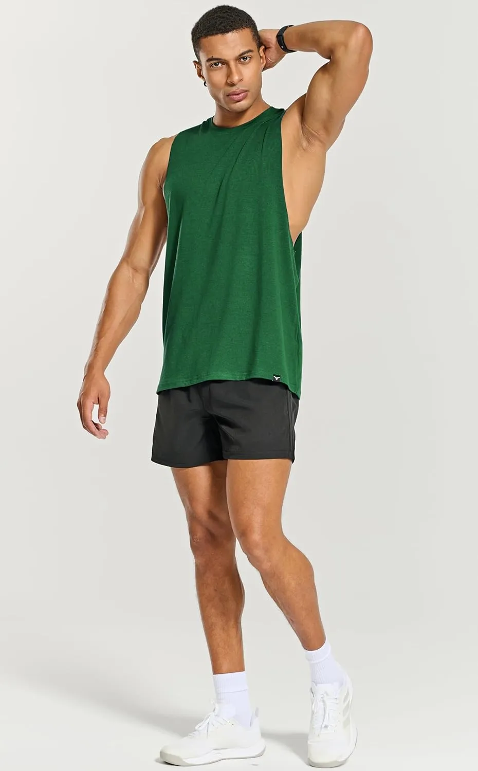 Men's Belief Drop Arm Tank Top Sleeveless Muscle T Shirts Gym Workout Stringers