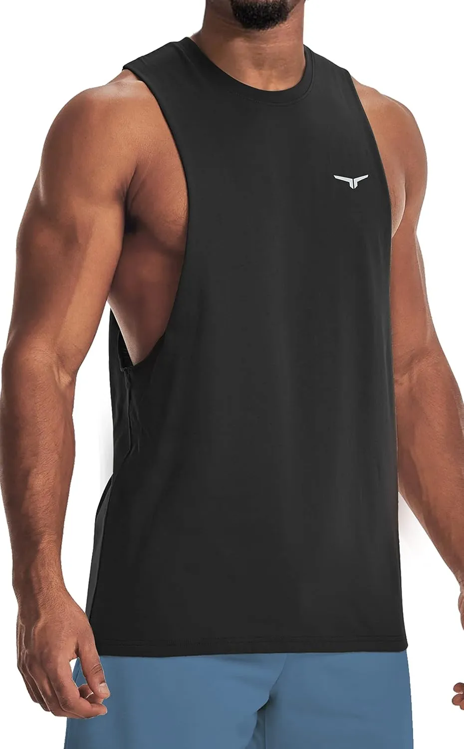 Men's Belief Drop Arm Tank Top Sleeveless Muscle T Shirts Gym Workout Stringers
