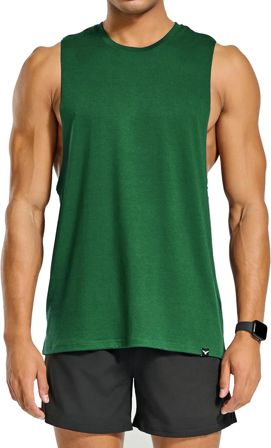 Men's Belief Drop Arm Tank Top Sleeveless Muscle T Shirts Gym Workout Stringers