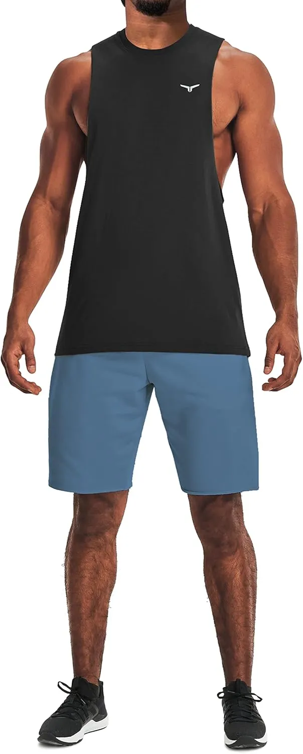 Men's Belief Drop Arm Tank Top Sleeveless Muscle T Shirts Gym Workout Stringers