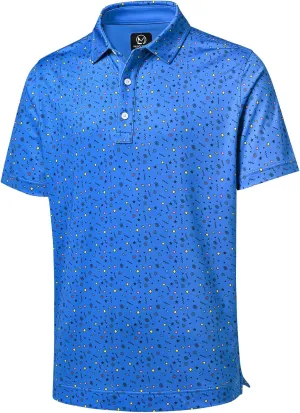 Mens Golf Shirt Moisture Wicking Dry Fit Mens Polo Shirts Dry Fit Performance Men's Golf Shirts Regular Fit Fashion Print