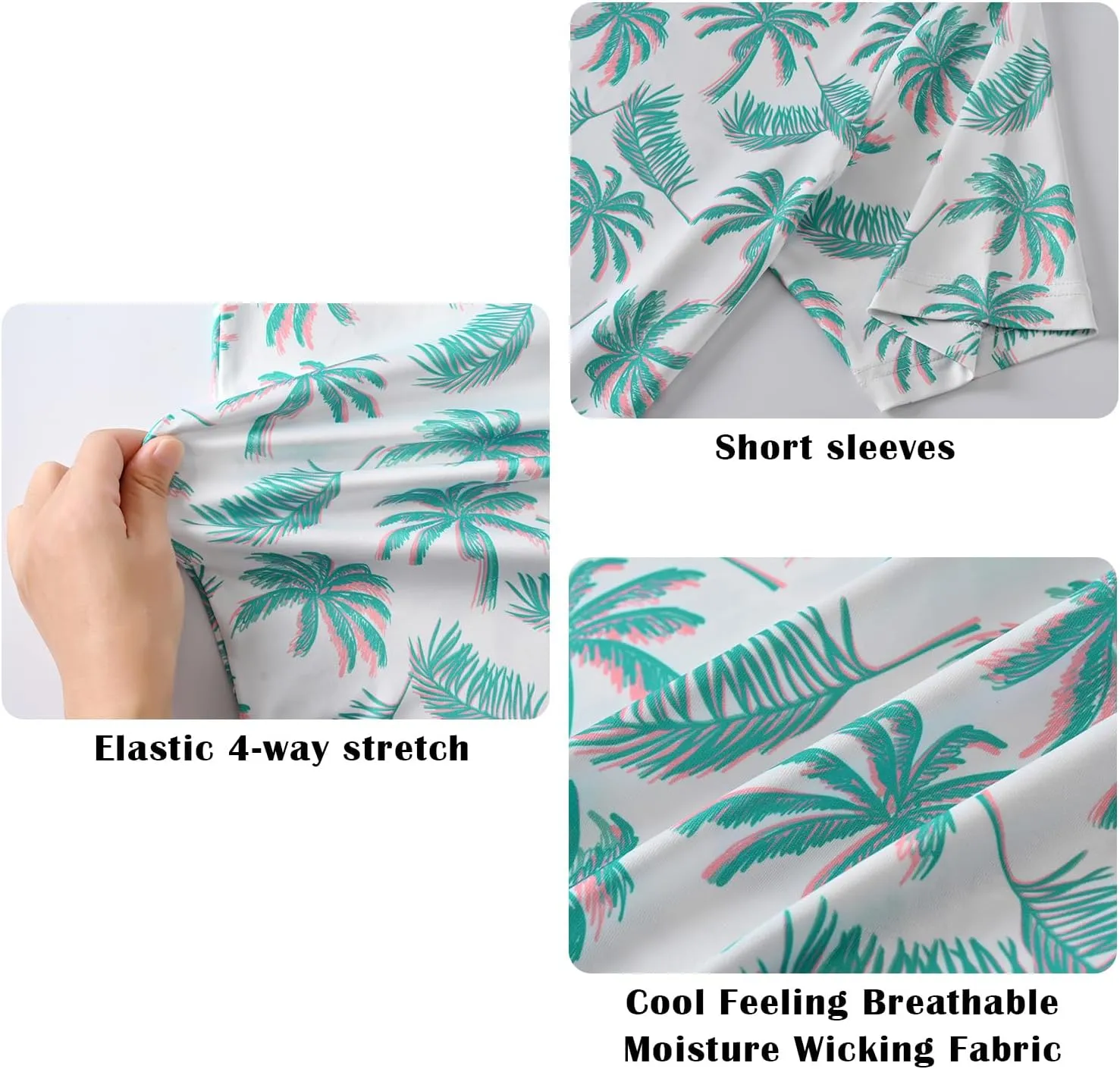Mens Golf Shirt Moisture Wicking Dry Fit Mens Polo Shirts Dry Fit Performance Men's Golf Shirts Regular Fit Fashion Print