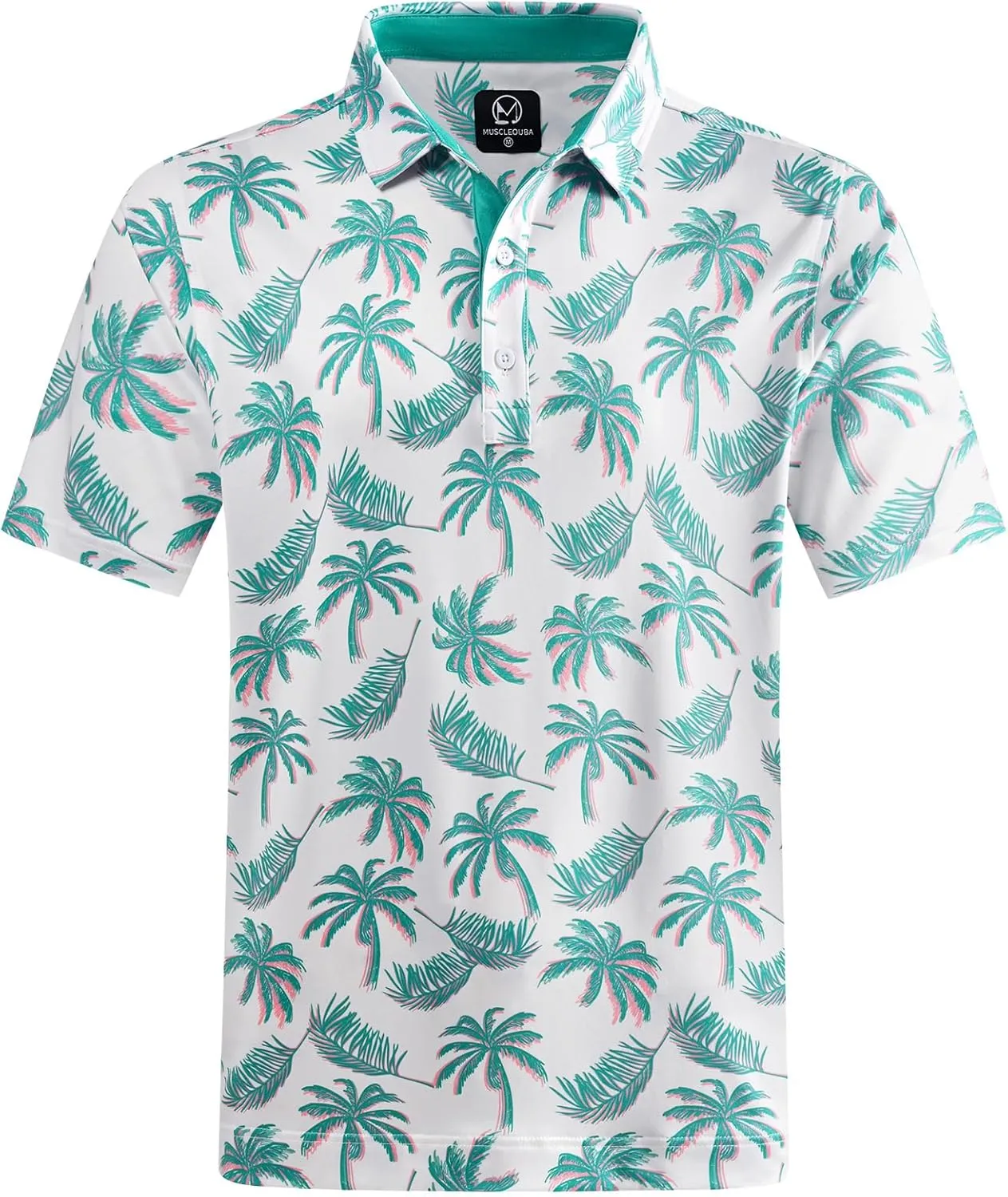 Mens Golf Shirt Moisture Wicking Dry Fit Mens Polo Shirts Dry Fit Performance Men's Golf Shirts Regular Fit Fashion Print