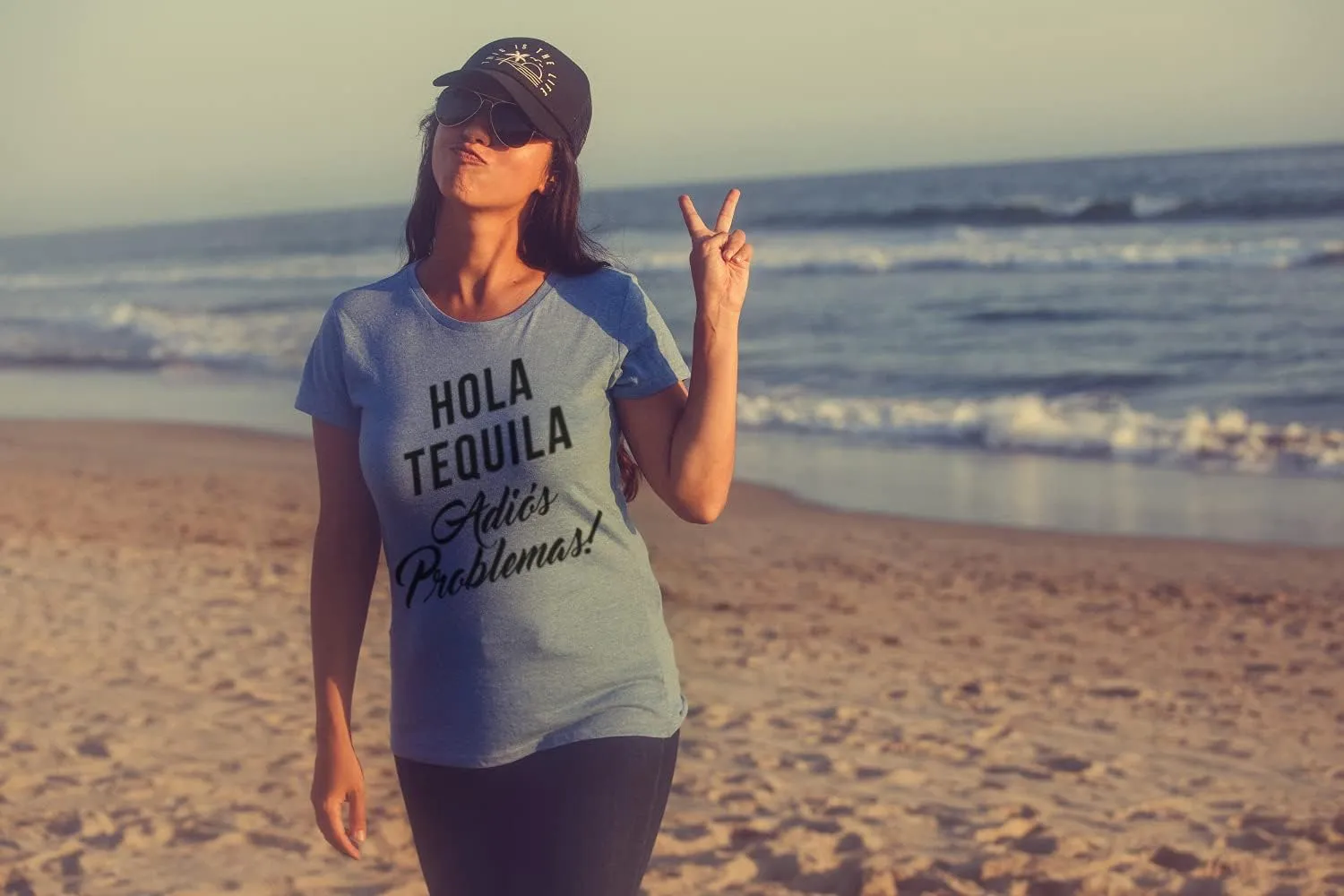 Mens Hola Tequila Adios Problemas Funny Shirts Hilarious Vintage Novelty T Shirt