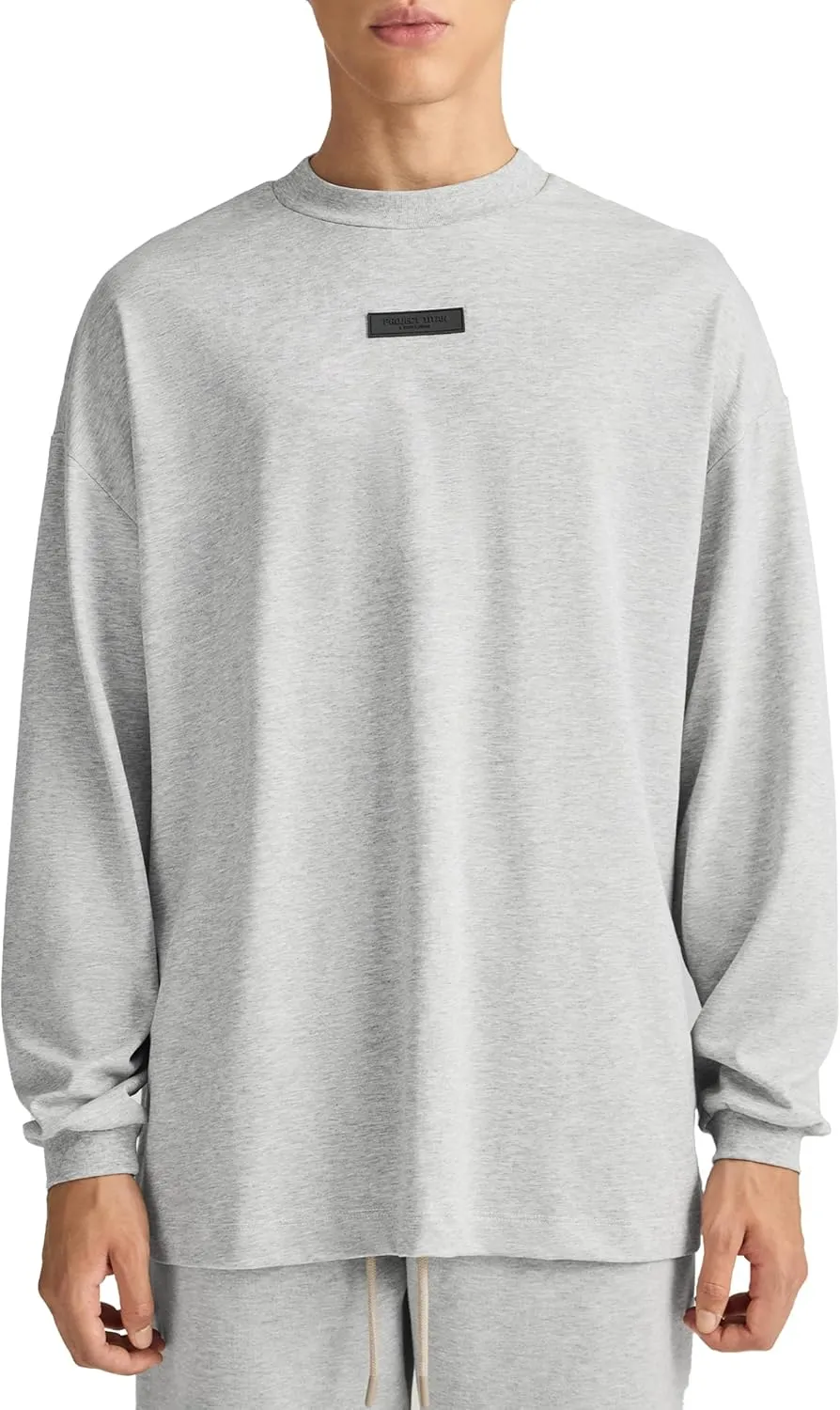 Men's Long Sleeve T-Shirts Crewneck Pullover Casual Tee Shirt for Men