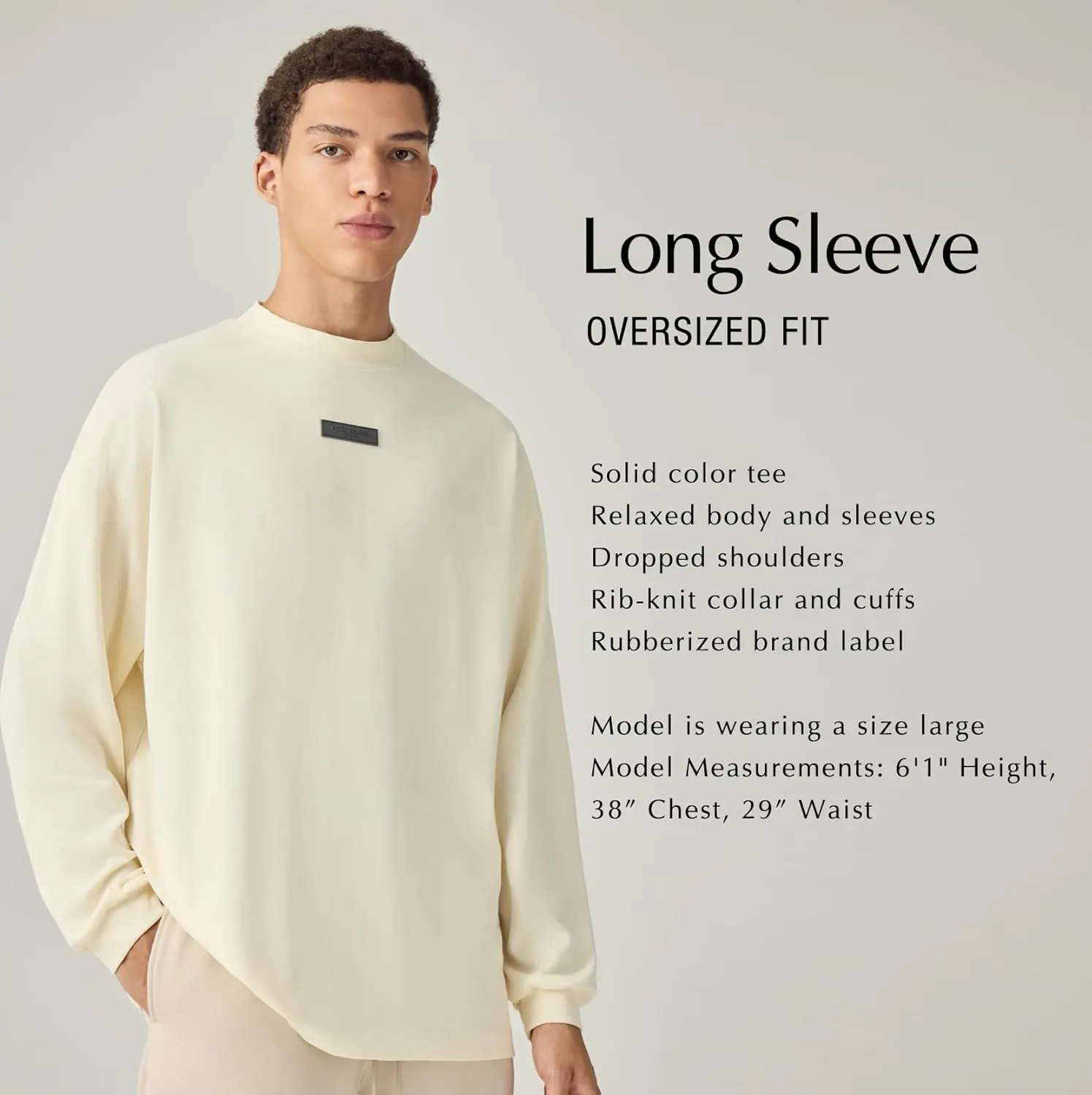Men's Long Sleeve T-Shirts Crewneck Pullover Casual Tee Shirt for Men