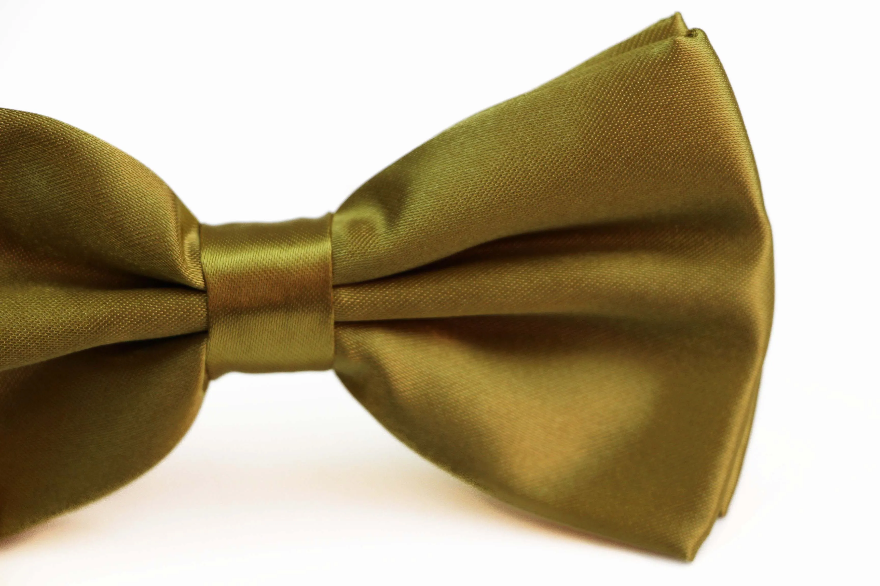 Mens Mustard Yellow Solid Plain Colour Bow Tie