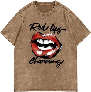 Men's Oversized Tshirts Short Sleeve Drop Shoulder Letter Graphic Tees Summer Crew Neck Tee Shirts