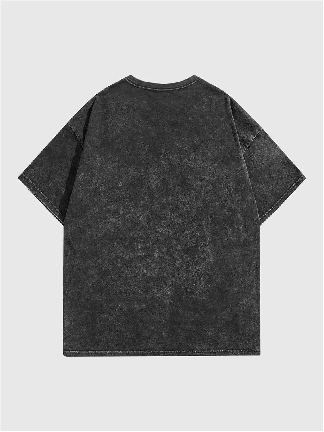 Men's Oversized Tshirts Short Sleeve Drop Shoulder Letter Graphic Tees Summer Crew Neck Tee Shirts
