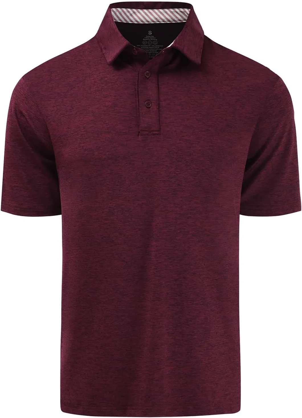 Men's Quick Dry Golf Polo Shirt Moisture Wicking Performance Short Sleeve Athletic Golf Shirts for Men
