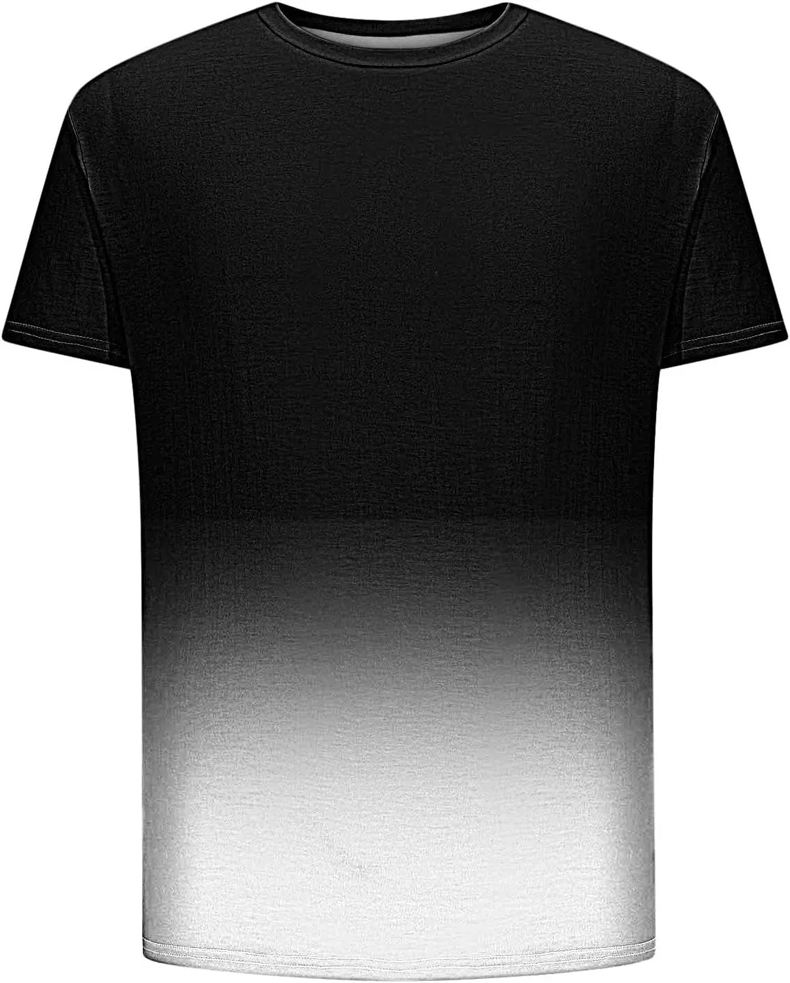 Men's T-Shirt Short Sleeve Performance Top Workout Muscle Fit Ombre Tee Quick Dry Athletic Gradient Active Shirts