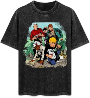 Mens Womens Oversized T Shirt Loose Fit Vintage Washed Tee Short Sleeve Funny Shirts Tops
