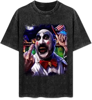 Men's Women's Oversized T Shirts Loose Fit Vintage Washed Tee Short Sleeve Novelty Shirt Tops