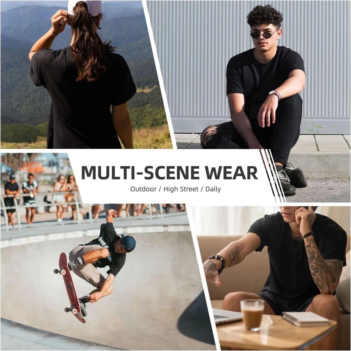 Mens Womens Unisex Novelty T Shirts Oversized Short Sleeve Drop Shoulder Loose Wash Solid Tees