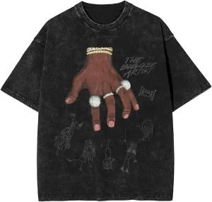 Mens Womens Unisex Novelty T Shirts Oversized Short Sleeve Drop Shoulder Loose Wash Solid Tees