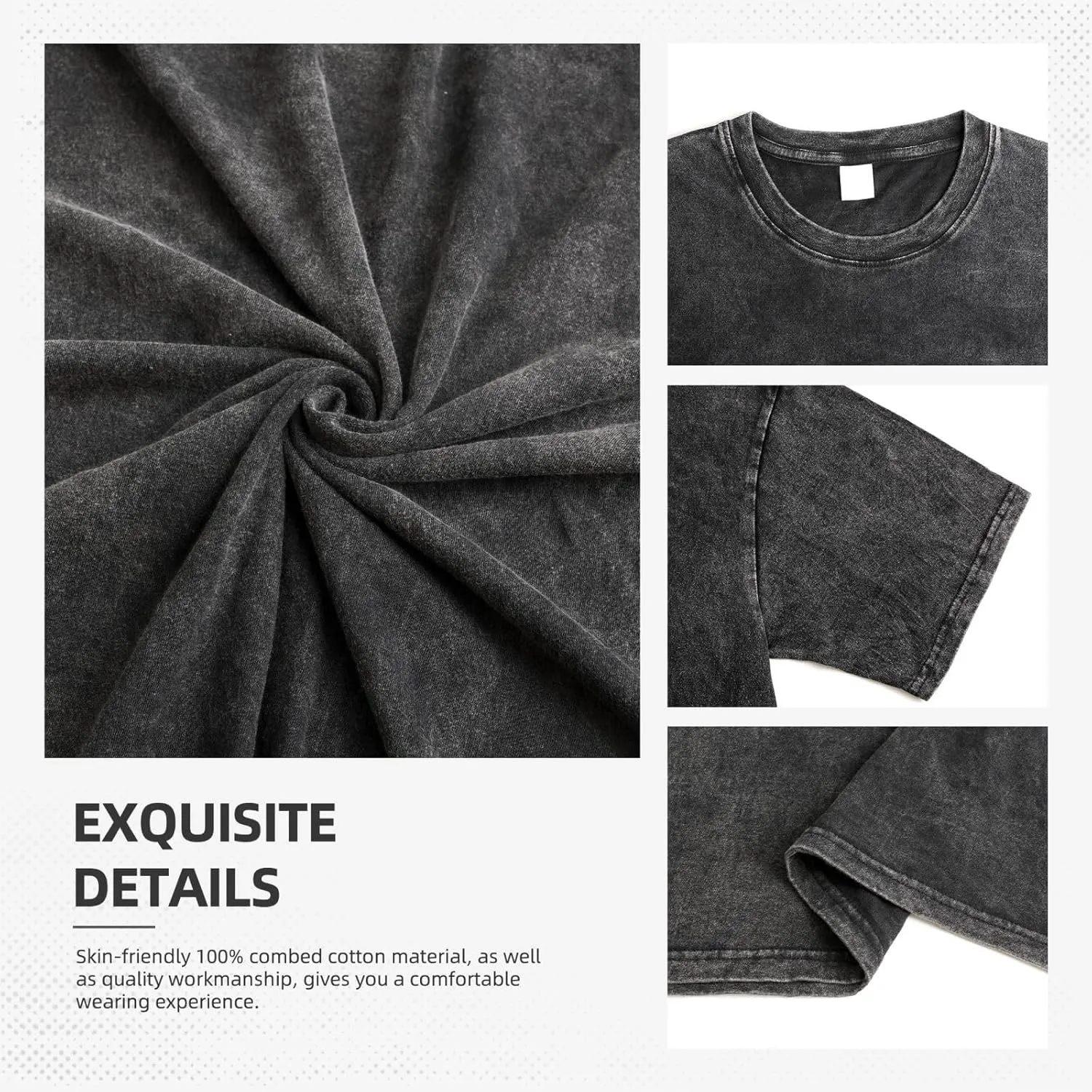 Mens Womens Unisex Novelty T Shirts Oversized Short Sleeve Drop Shoulder Loose Wash Solid Tees