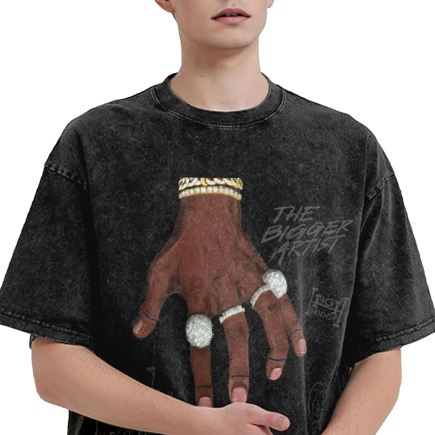 Mens Womens Unisex Novelty T Shirts Oversized Short Sleeve Drop Shoulder Loose Wash Solid Tees