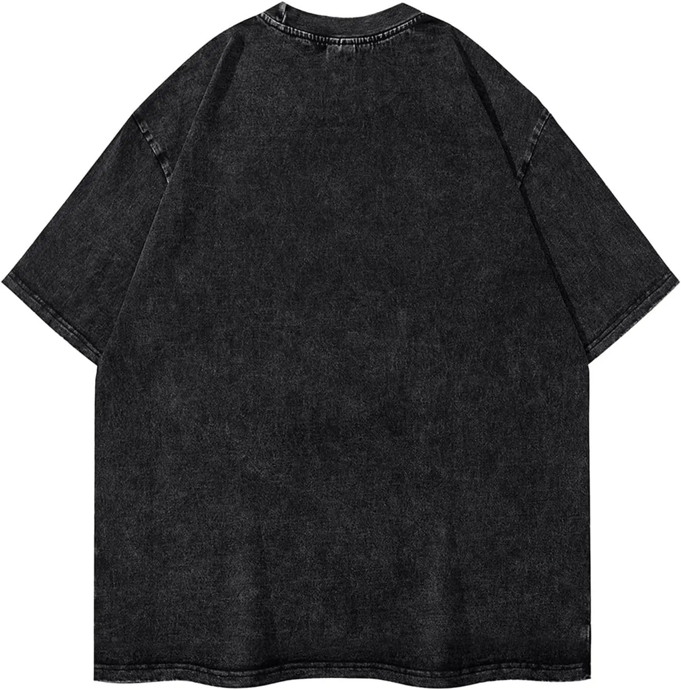 Mens Womens Unisex Novelty T Shirts Oversized Short Sleeve Drop Shoulder Loose Wash Solid Tees
