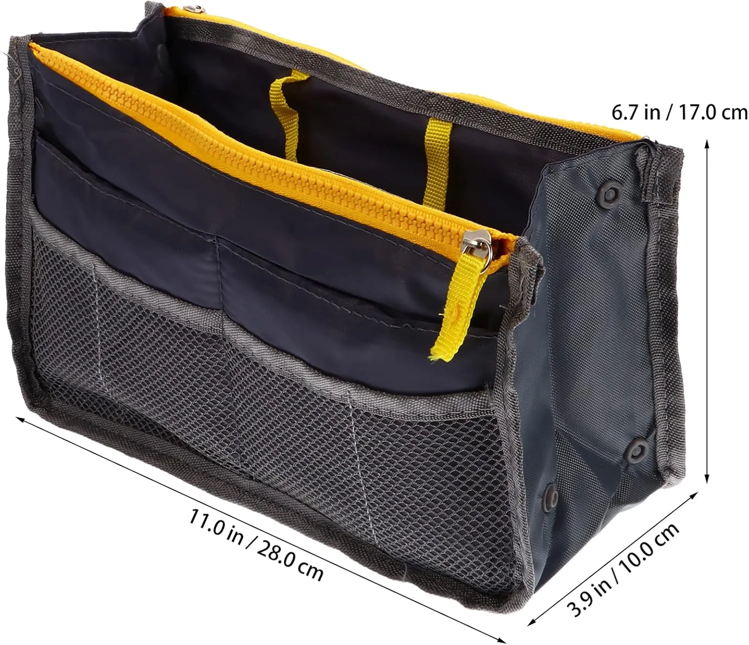 Mikinona Travel Toiletry Set 2 Layers Pink Folding Cosmetics Storage Bag Portable Handbag Liner