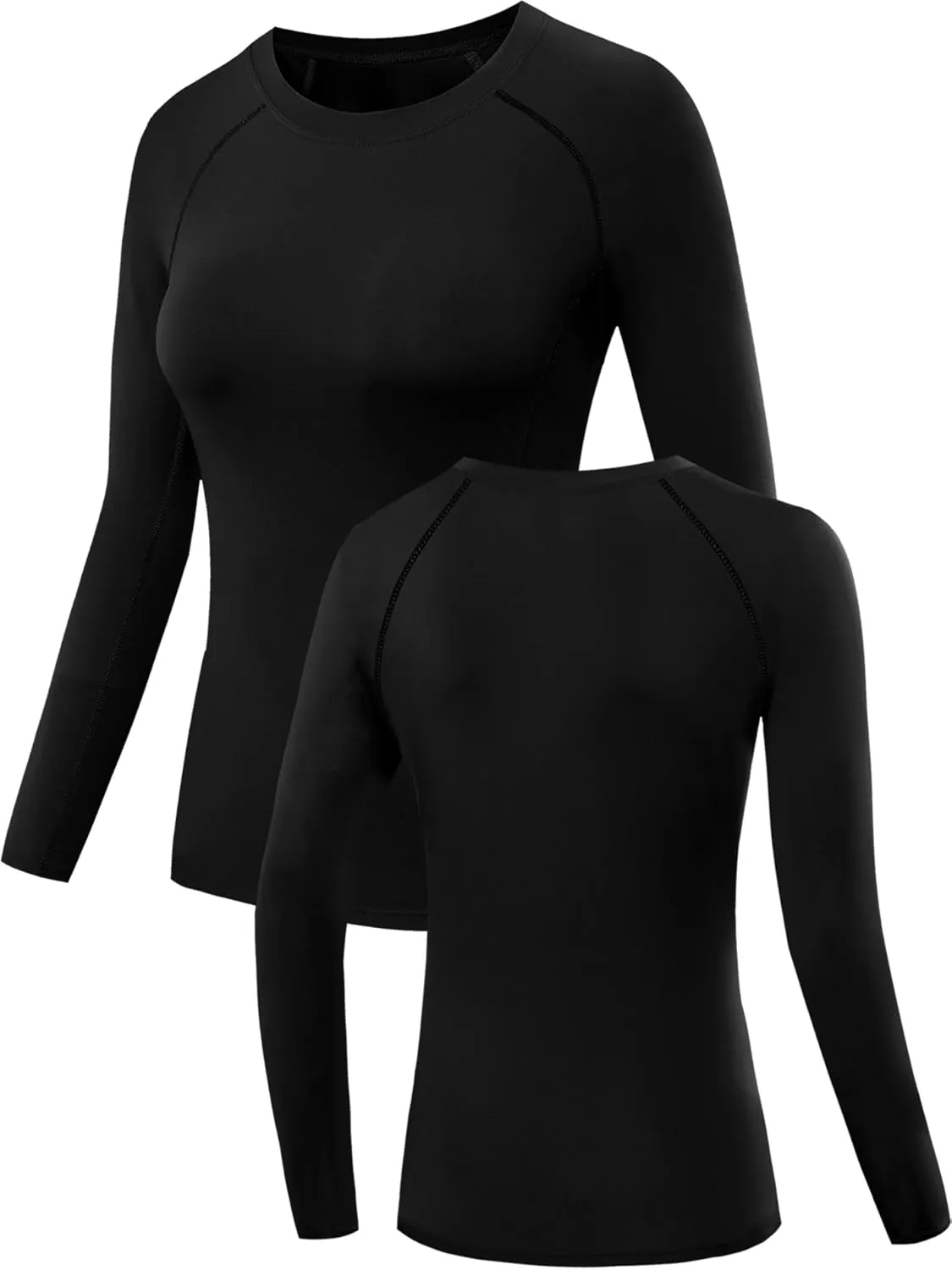 NELEUS Women's 3 Pack Compression Shirts Long Sleeve Yoga Athletic Running T Shirt