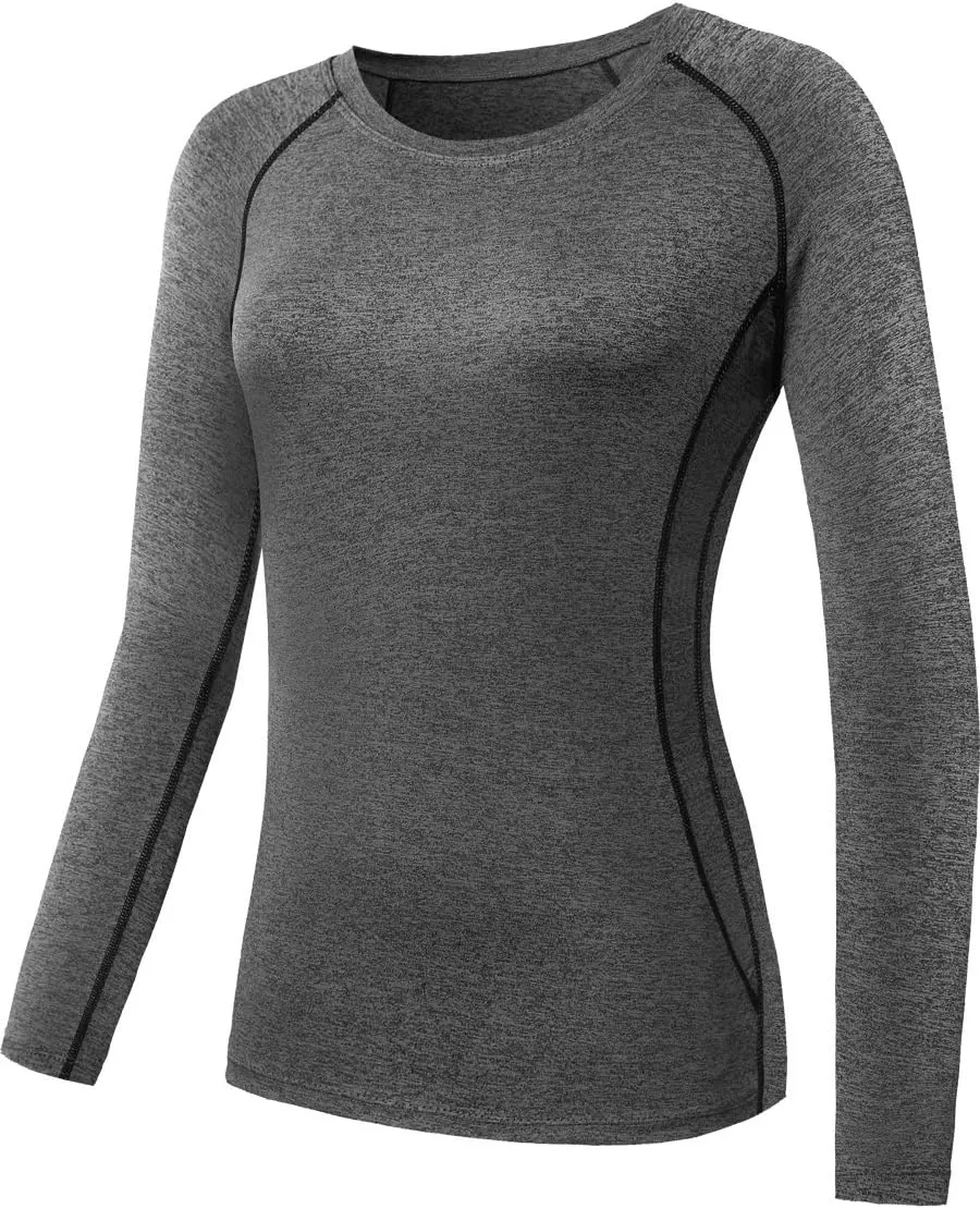 NELEUS Women's 3 Pack Compression Shirts Long Sleeve Yoga Athletic Running T Shirt