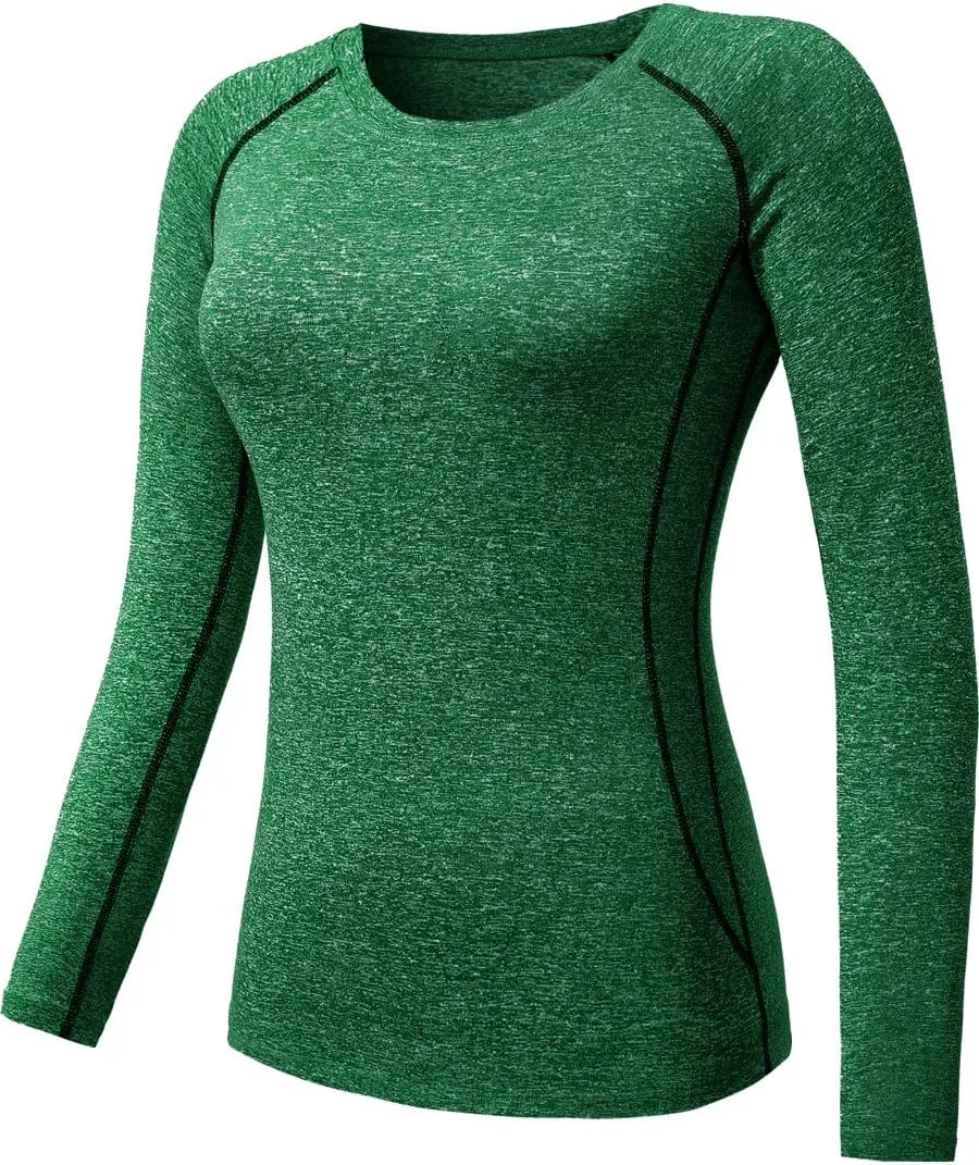NELEUS Women's 3 Pack Compression Shirts Long Sleeve Yoga Athletic Running T Shirt