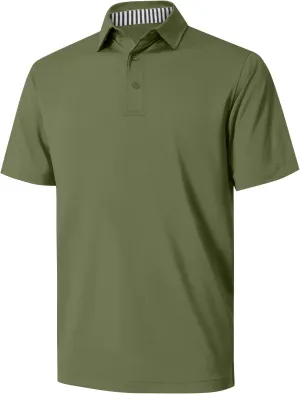 NIASHOT Polo Shirts for Men Summer Short Sleeve Golf Polos Quick-Dry Moisture Wicking T-Shirts Fashion Clothes Mens Gifts