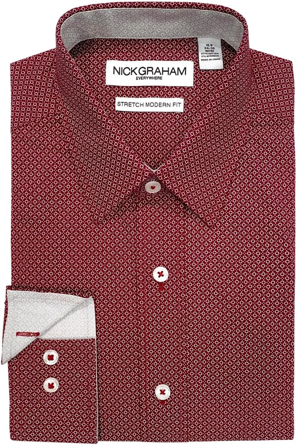 Nick Graham Men's Domino Dots Dress Shirt