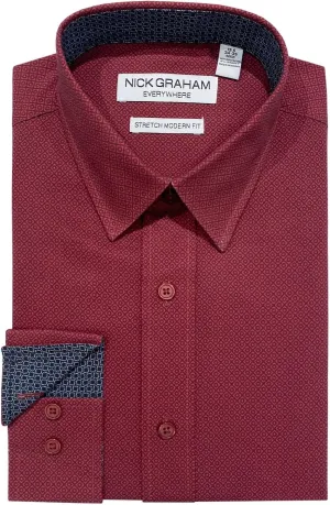 Nick Graham Men's Gramercy Grid Dress Shirt