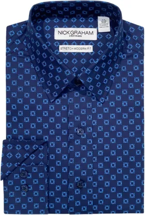 Nick Graham Men's Logo Medallion Dress Shirt