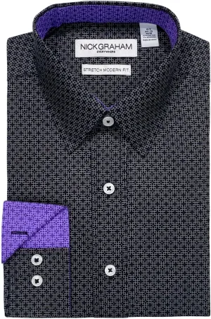 Nick Graham Men's Maze Dot Dress Shirt